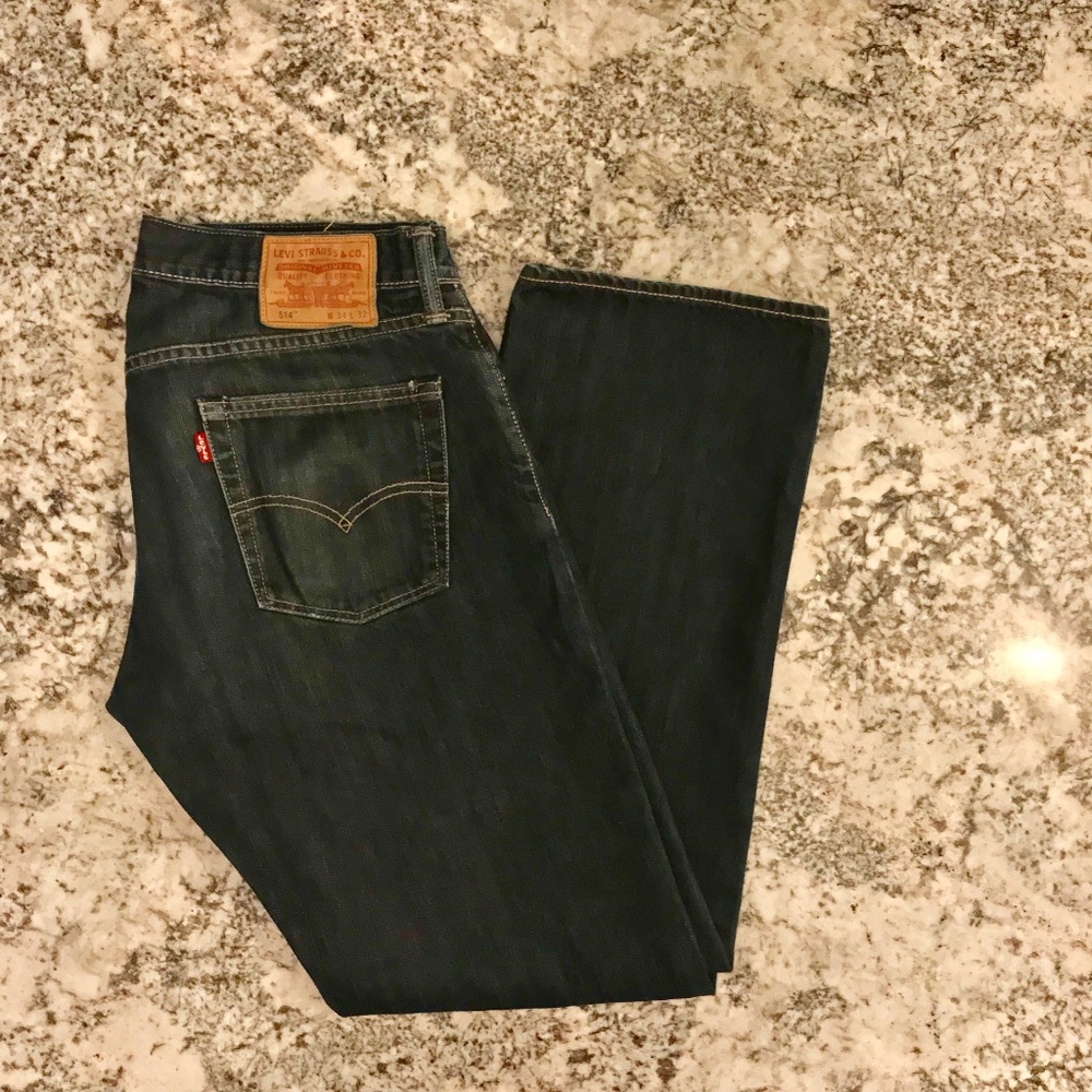 Levi 514 Straight Fit Stretch Jean 34 X 32